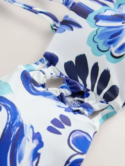 Sale Next White/Blue Porcelain Non Wired Bandeau Bikini Top