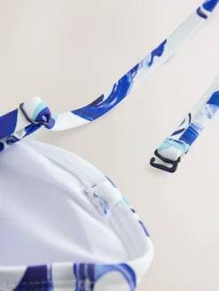 Sale Next White/Blue Porcelain Non Wired Bandeau Bikini Top