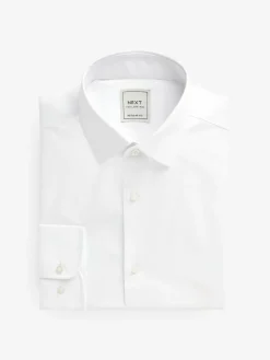 Next Regular Fit Easy Care Long Sleeve Single Cuff Smart Shirts 2 Pack^ Shirts