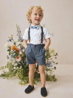 Next Shirt Shorts Braces & Bow Tie Set (3mths-9yrs)^BOY Occasionwear