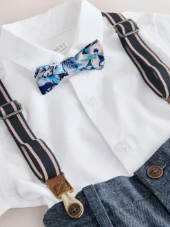 Next Shirt Shorts Braces & Bow Tie Set (3mths-9yrs)^BOY Occasionwear