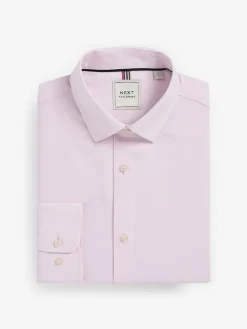 Next Slim Fit Easy Care Textured Single Cuff Smart Shirts 3 Pack^ Shirts