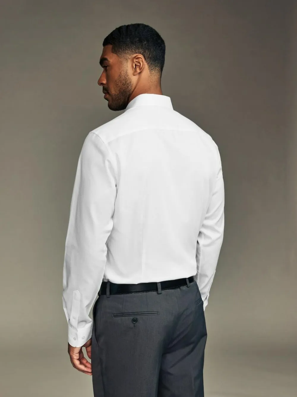 Next Slim Fit Easy Care Textured Single Cuff Smart Shirts 3 Pack^ Shirts