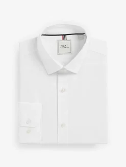 Next Slim Fit Easy Care Textured Single Cuff Smart Shirts 3 Pack^ Shirts