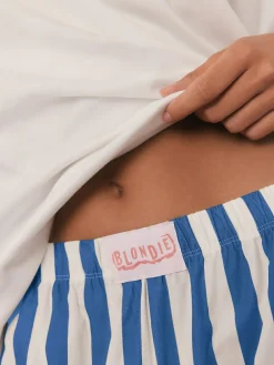 Next White/Blue Stripe Blondie Short Sleeve Pyjamas^Women Pyjamas