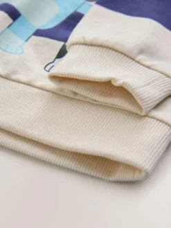 Next White/Blue Stripe Bluey Crew Neck Cotton Sweatshirt (12mths-8yrs)^BOY Sweatshirts & Hoodies