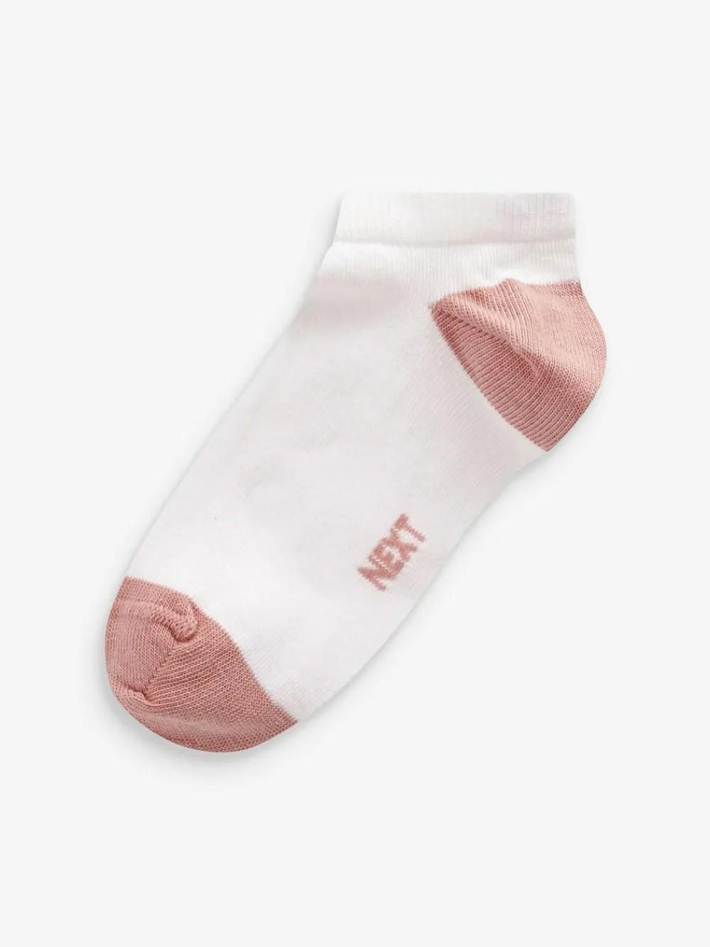 Best Next White/Bright Heel and Toe Cotton Rich Trainer Socks 7 Pack