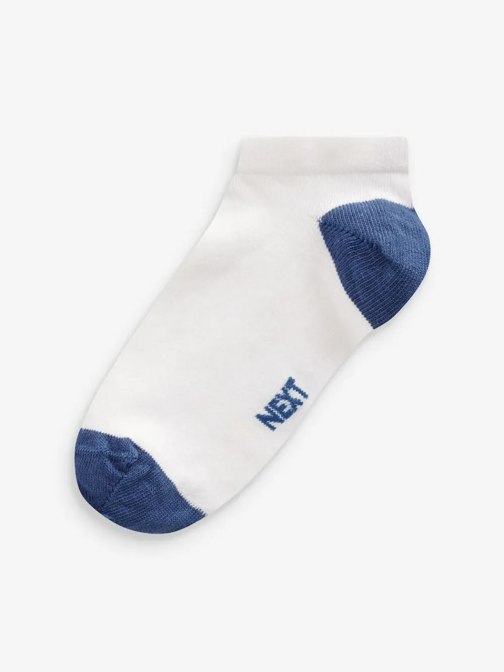 Best Next White/Bright Heel and Toe Cotton Rich Trainer Socks 7 Pack