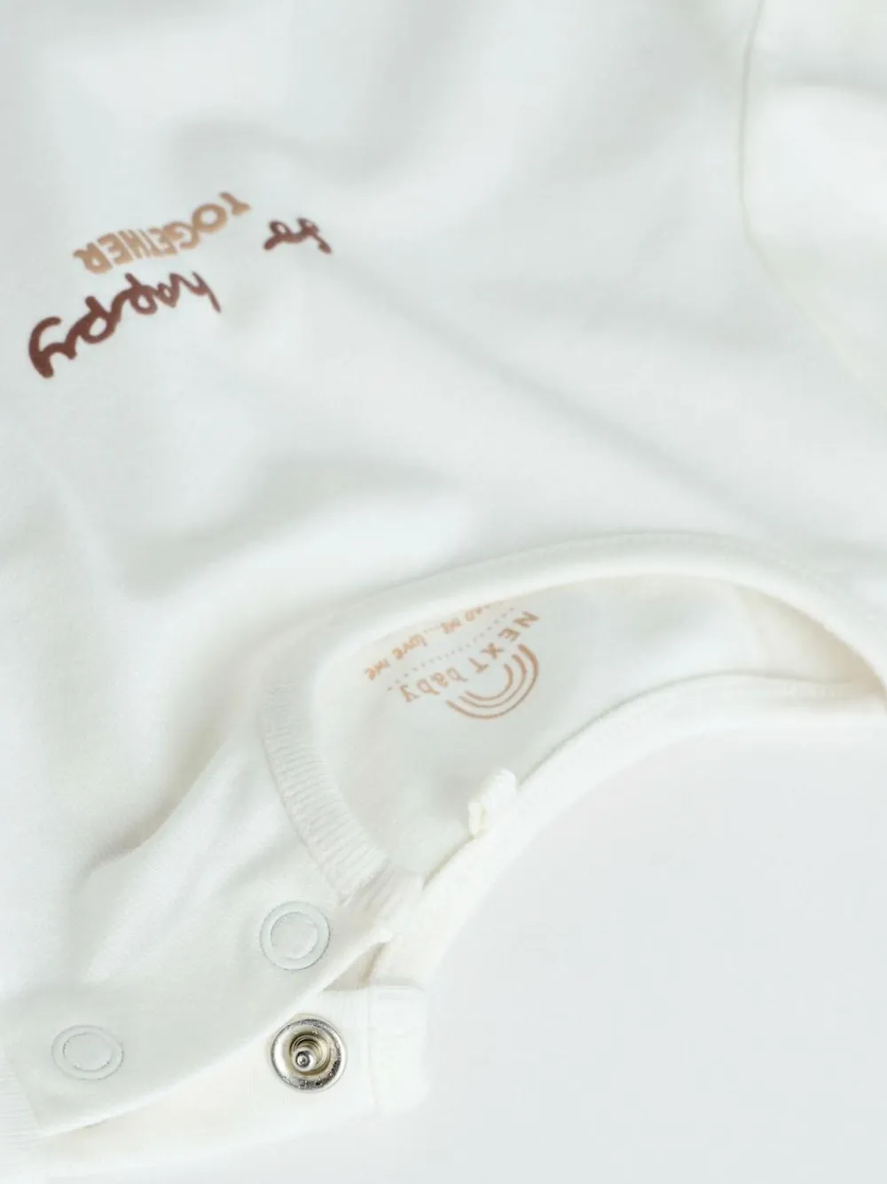 Next White/Brown Baby Long Sleeve Top and Trousers Set 2 Piece (0mths-2yrs)^ Tops|Cosy Club