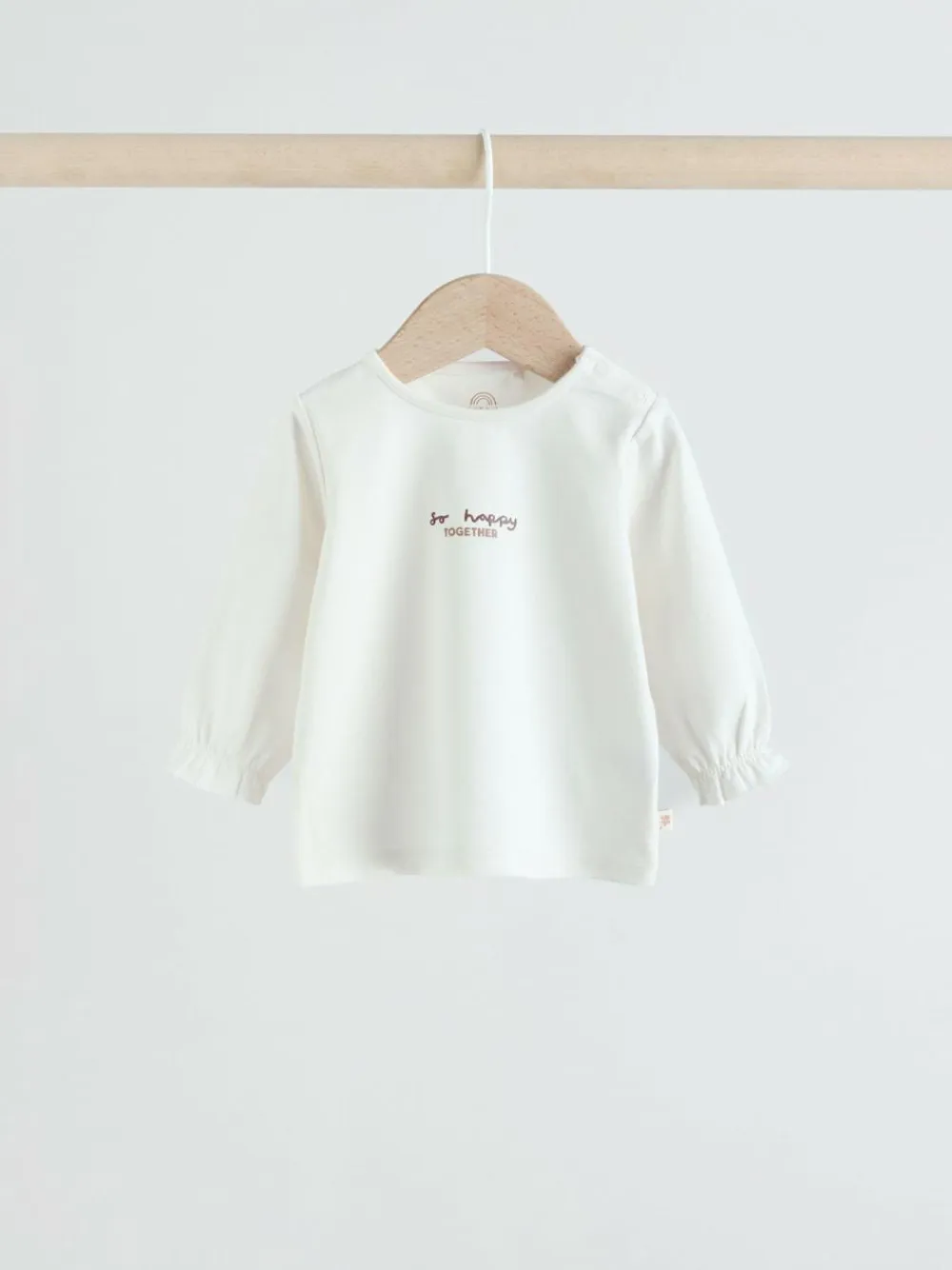 Next White/Brown Baby Long Sleeve Top and Trousers Set 2 Piece (0mths-2yrs)^ Tops|Cosy Club