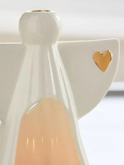 Next White/Gold Ceramic Angel Tea Light Holder^ Candle Holders & Lanterns