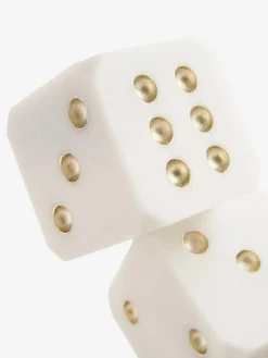 Best Next White/Gold Dice Ornament