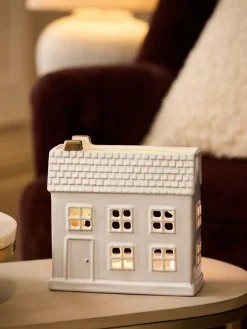 Next White/Gold House Tea Light Holder^ Candle Holders & Lanterns