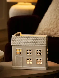 Next White/Gold House Tea Light Holder^ Candle Holders & Lanterns