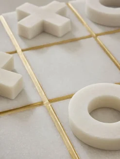 Clearance Next White/Gold Noughts And Crosses Game