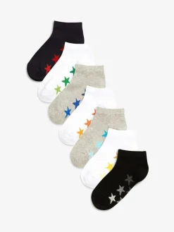Sale Next White/Grey Cotton Rich Trainer Socks 7 Pack