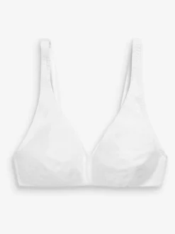 Outlet Next Non Pad Non Wire Cotton Blend Ultimate Comfort Bras 3 Pack White/Navy Blue/Pink