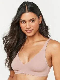 Outlet Next Non Pad Non Wire Cotton Blend Ultimate Comfort Bras 3 Pack White/Navy Blue/Pink