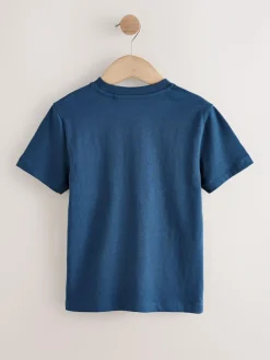 Next White/Navy/Green/Orange Regular Fit Short Sleeves T-Shirts 4 Pack (3-16yrs)