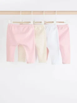 Next White/Pink Baby Leggings 4 Pack (0mths-2yrs)^ Pants & Leggings|Pants & Leggings