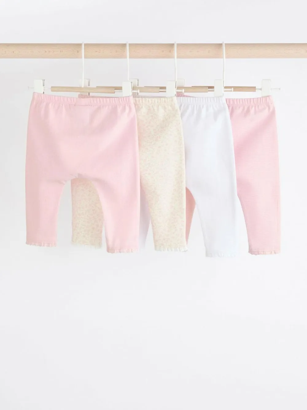 Next White/Pink Baby Leggings 4 Pack (0mths-2yrs)^ Pants & Leggings|Pants & Leggings