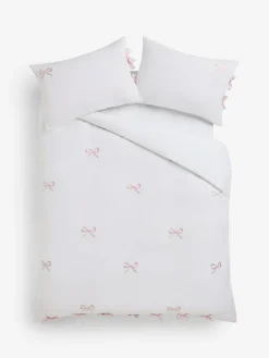 Next Bow Embroidered Duvet Cover and Pillowcase Set^ Bedsets & Duvet Covers