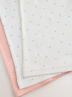 Clearance Next White/Pink Ditsy Printed Strappy Cami Vests 3 Pack (1.5-16yrs)