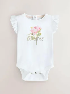 Baker by Ted Baker White/Pink Frill Bodysuits 2 Pack^ Bodysuits & Vests|Vests