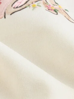 Next White/Pink/Bunny/Floral Baby Long Sleeve Top and Leggings Set (0mths-2yrs)