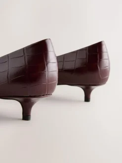 Discount Next Forever Comfort® Leather Point Toe Heels Wine