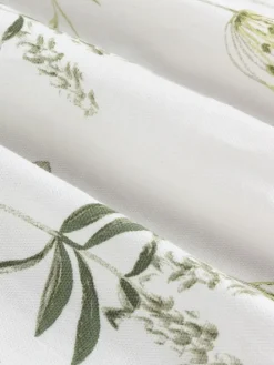Wylder White Meadow Pencil Pleat Curtains^ Curtains & Blinds