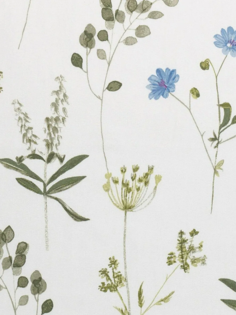 Wylder White Meadow Pencil Pleat Curtains^ Curtains & Blinds