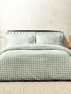 Yard Barton Check Cotton Duvet Cover and Pillowcase Set^ Branded Bedlinen