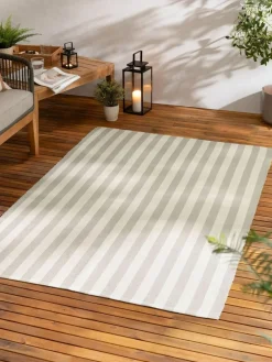 Discount Yard Natural Hayle Stripe Outdoor Rug