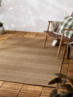 Best Yard Natural Pentle Jute Effect Indoor/Outdoor Washable Rug