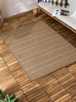 Best Yard Natural Pentle Jute Effect Indoor/Outdoor Washable Rug