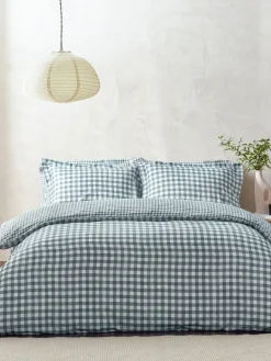 Yard Barton Check Cotton Duvet Cover and Pillowcase Set^ Branded Bedlinen