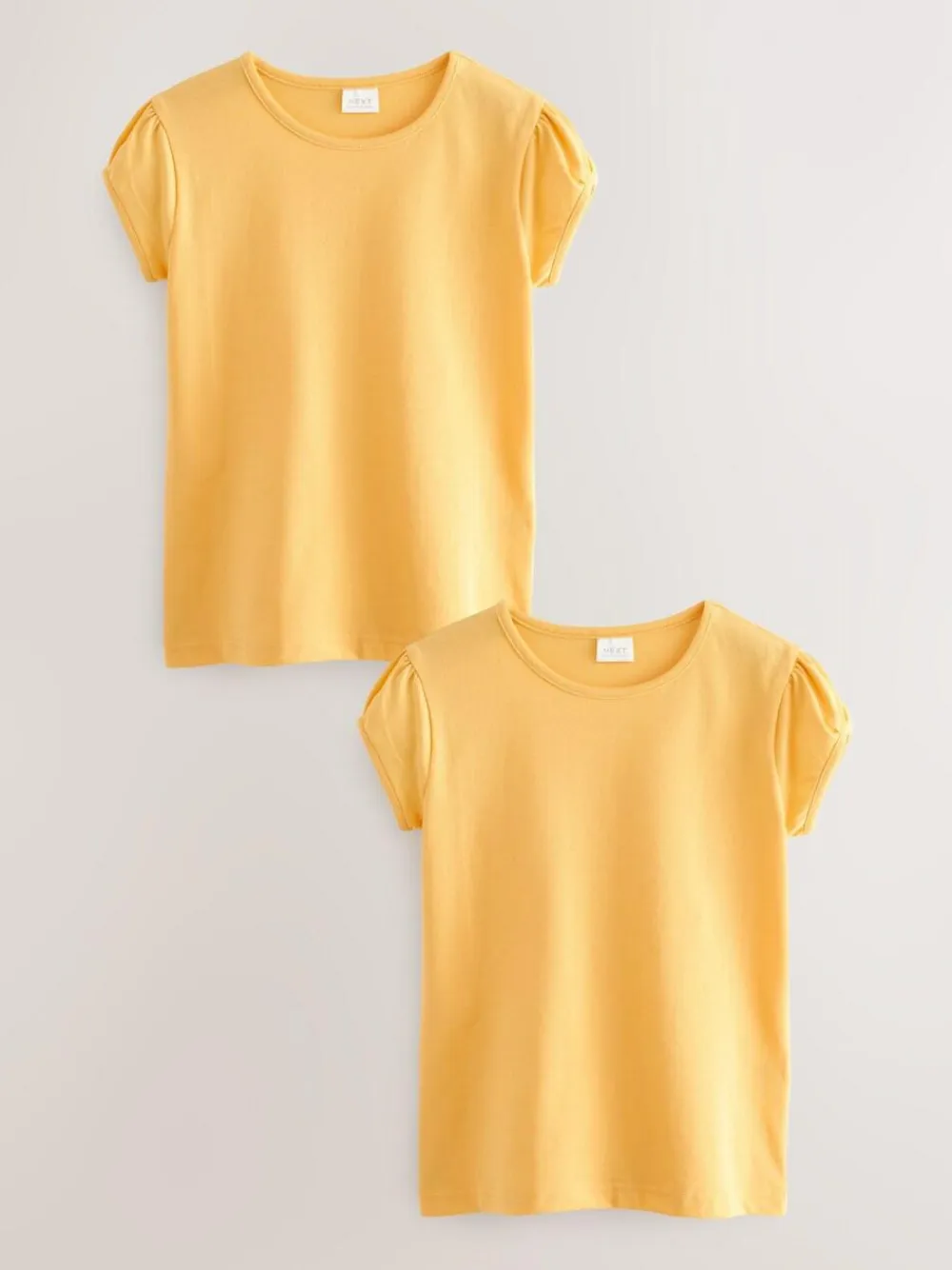Online Next Yellow 2 Pack Puff Sleeve T-Shirts (3-16yrs)
