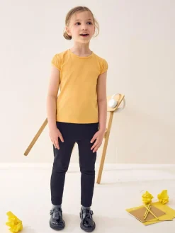 Online Next Yellow 2 Pack Puff Sleeve T-Shirts (3-16yrs)