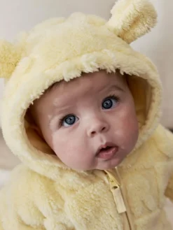 Sale Next Baby Fleece Hooded Zip Jacket (0mths-2yrs) Yellow Bunny