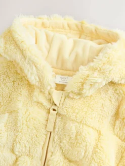 Sale Next Baby Fleece Hooded Zip Jacket (0mths-2yrs) Yellow Bunny