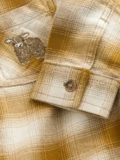 Hot Next Long Sleeve Shirt and T-Shirt Set (3mths-7yrs) Yellow Check Zip Thru