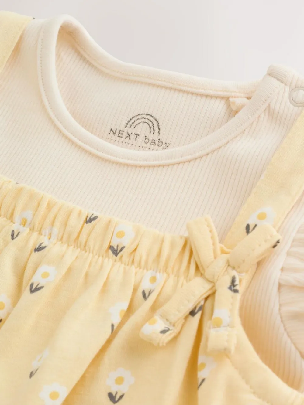 Online Next Baby Jersey Dungarees and Bodysuits Set 2 Piece (0mths-3yrs) Yellow Ditsy