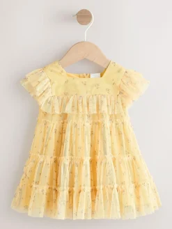 Online Next Baby Mesh Dress (0mths-2yrs) Yellow Ditsy