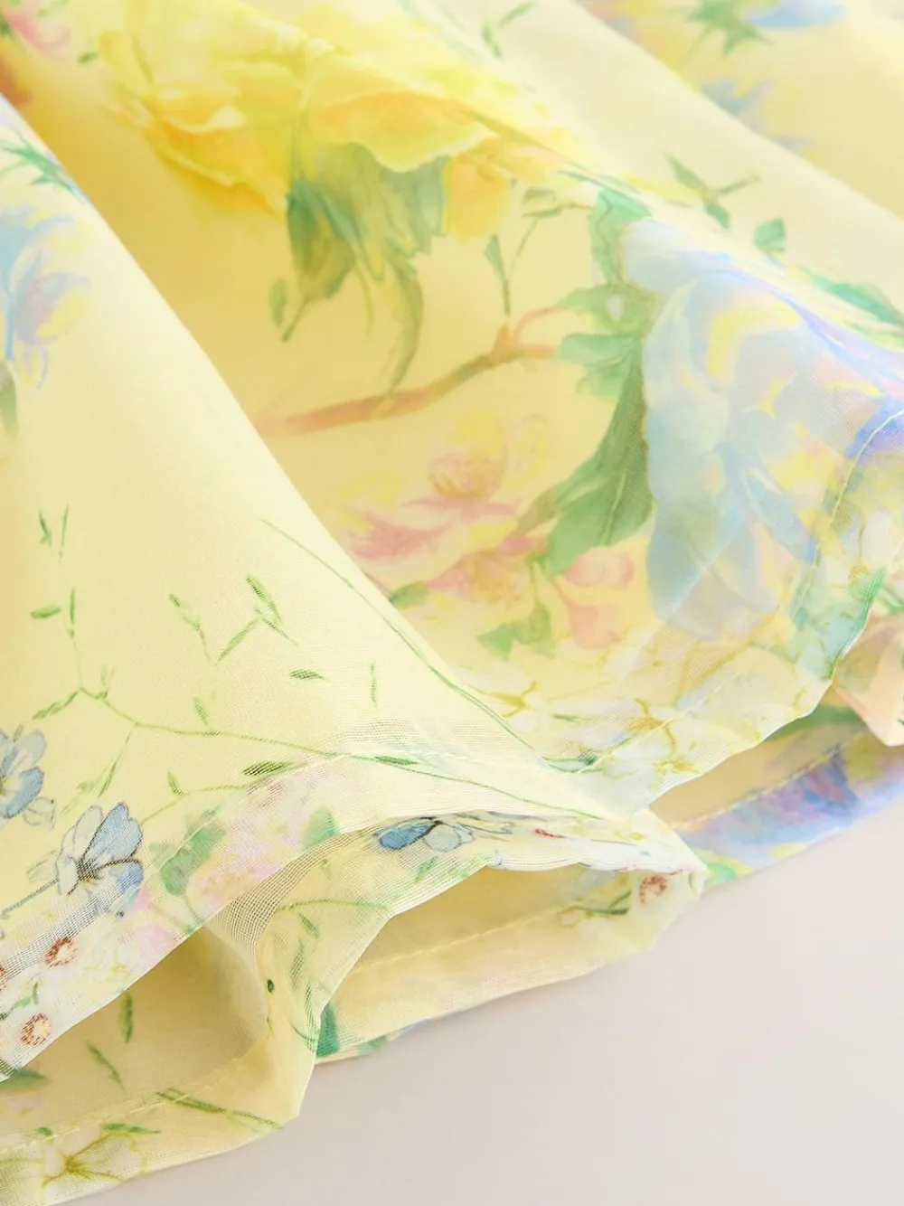 Outlet Next Flower Corsage Dress (3mths-8yrs) Yellow Floral Print