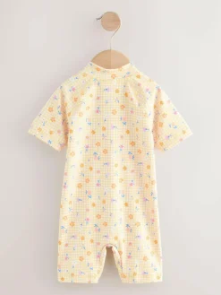 Online Next Yellow Gingham Ditsy Sunsafe Swimsuit (3mths-10yrs)