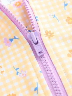 Online Next Yellow Gingham Ditsy Sunsafe Swimsuit (3mths-10yrs)