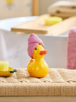 Best Next Yellow Hair Wrap Duck Bathroom Ornament