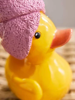 Best Next Yellow Hair Wrap Duck Bathroom Ornament