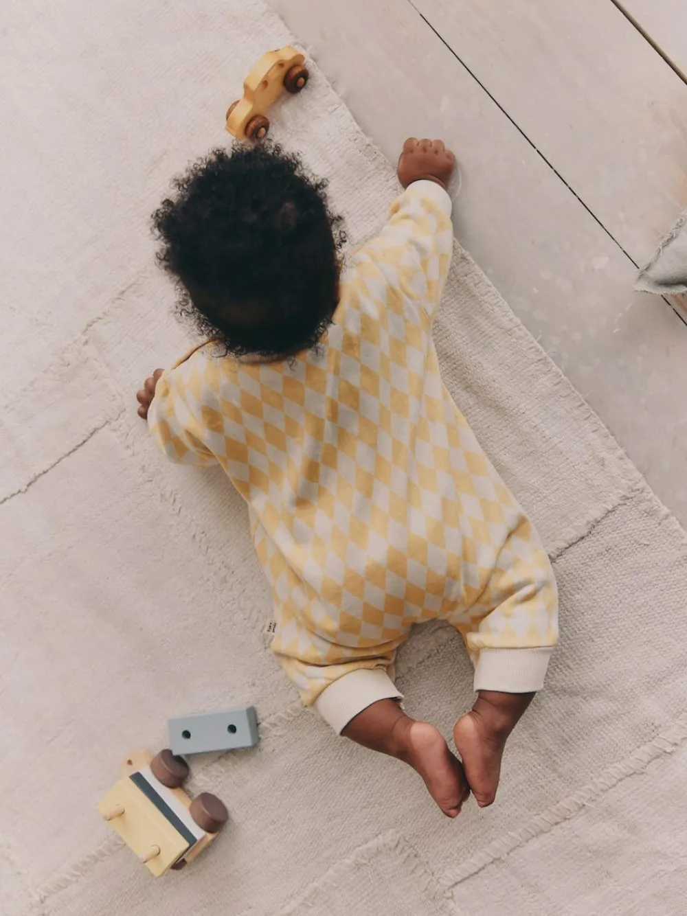 Next Yellow Harlequin Baby Sweat Romper (0mths-3yrs)^BOY Sets & Co-Ords|Sets & Co-Ords